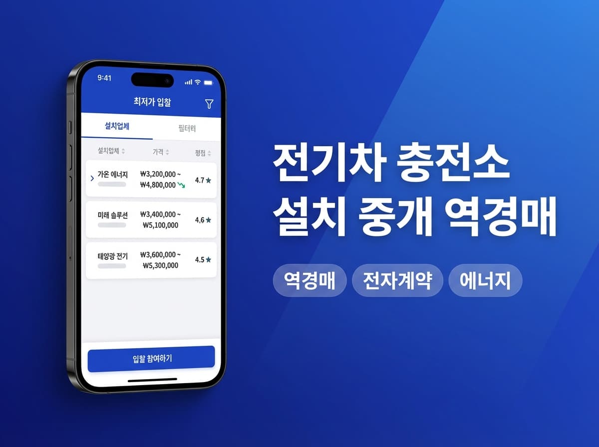 전기차 충전소 설치 중개 역경매 플랫폼