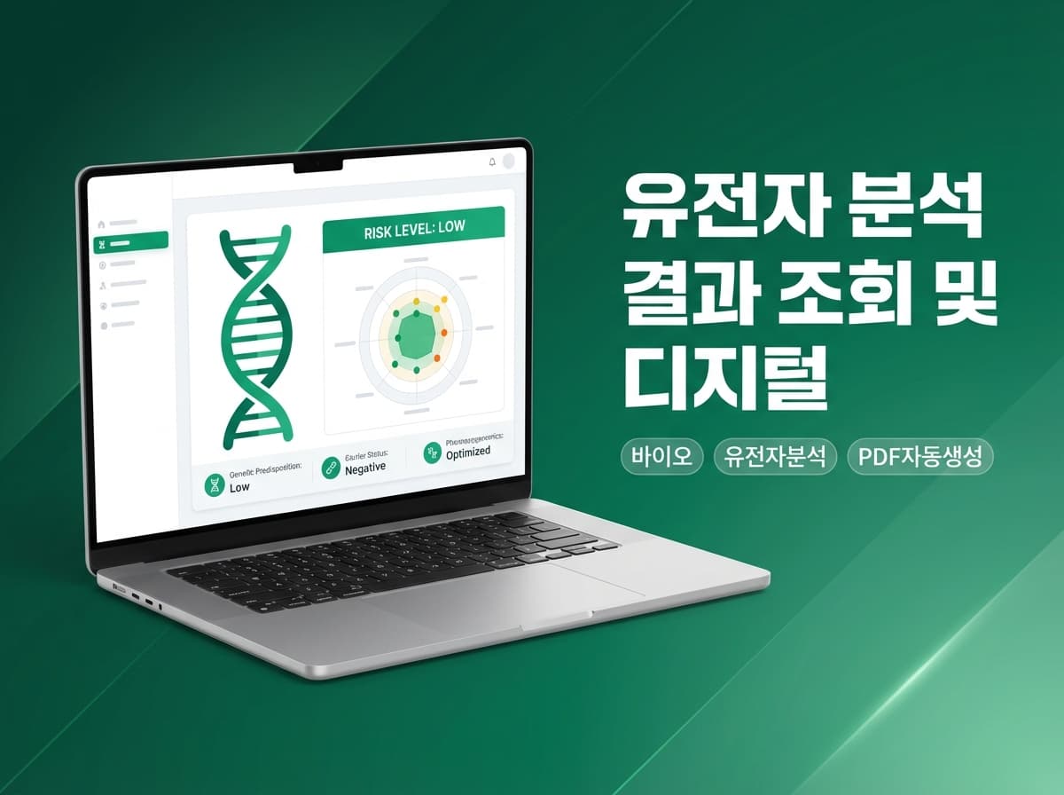 유전자 분석 결과 조회 및 디지털 리포트 플랫폼