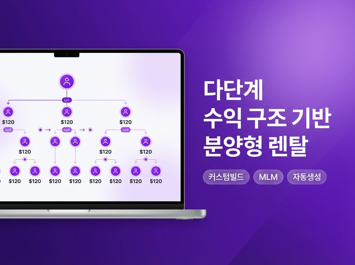 다단계 수익 구조 기반 분양형 렌탈 쇼핑몰 플랫폼