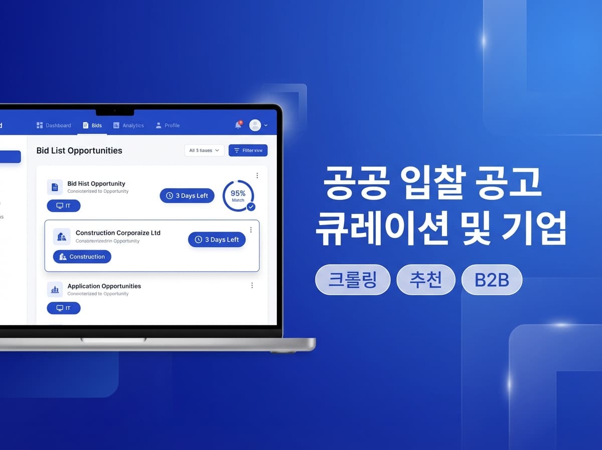 공공 입찰 공고 큐레이션 및 기업 맞춤 추천 플랫폼