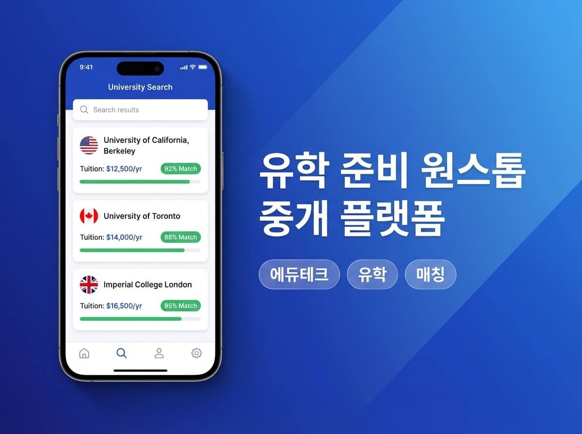 유학 준비 원스톱 중개 플랫폼